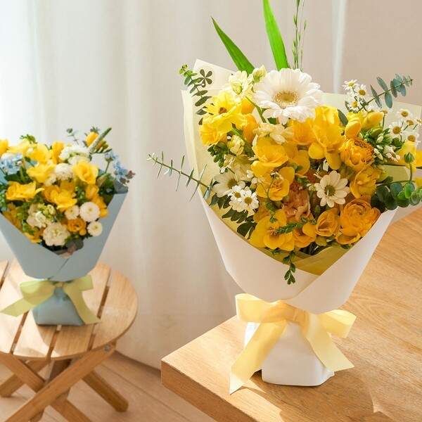 꽃집청년들,프리지아 시즌 꽃다발