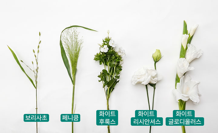 꽃집청년들 화이트 앤 그린 화병꽂이 준비물